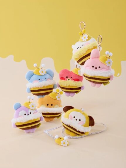Minini Measuring Tape Plush Keyring Honey Bee
