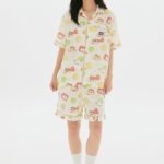 [Crayon Shin-chan] Shin-chan Sleeping Soundly in Short-Sleeve Pajamas (IVORY)