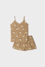 [Hello Kitty] Leopard Slip Pajamas (Brown)_SPPPG37U02 - Image 4