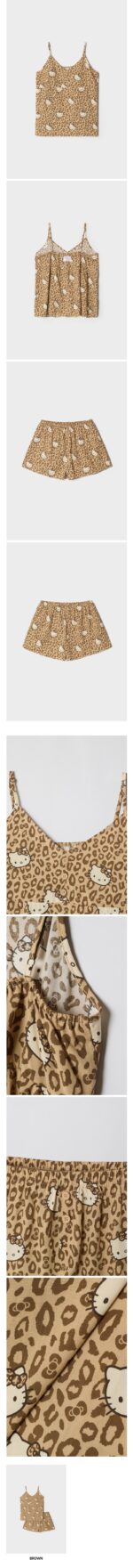 [Hello Kitty] Leopard Slip Pajamas (Brown)_SPPPG37U02 - Image 5