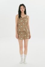 [Hello Kitty] Leopard Slip Pajamas (Brown)_SPPPG37U02 - Image 2